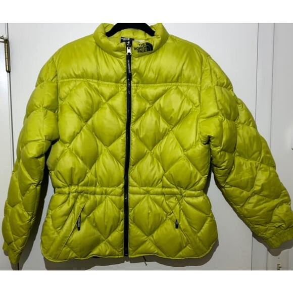 THE NORTH FACE Green Puffer Jacket Down Zip Closure Pockets Winter Ski Womens 12 - Picture 1 of 6